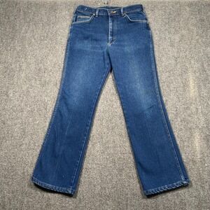 VTG LEE 80s Jeans Men 26x28 (tag 33x30) Dark Wash Denim Union‎ Made USA Cowboy